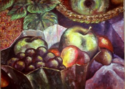 Still life with grapes - Oil on Canvas